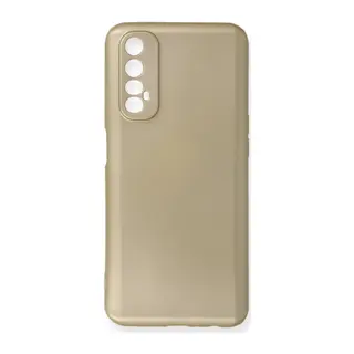 Realme 7 Uyumlu Kılıf First Silikon - Gold