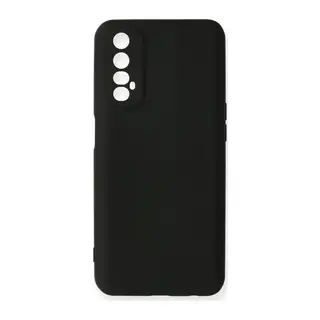 Realme 7 Kılıf Nano içi Kadife Silikon - Siyah