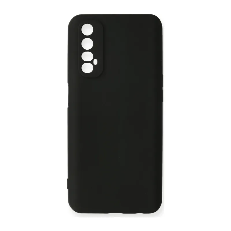 Realme 7 Kılıf Nano içi Kadife Silikon - Siyah
