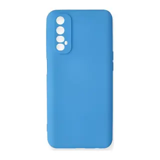 Realme 7 Kılıf Nano içi Kadife Silikon - Mavi