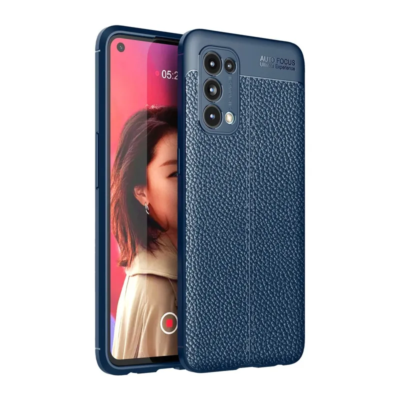 Oppo Reno 5 Uyumlu Kılıf Auto Focus Kapak - Lacivert