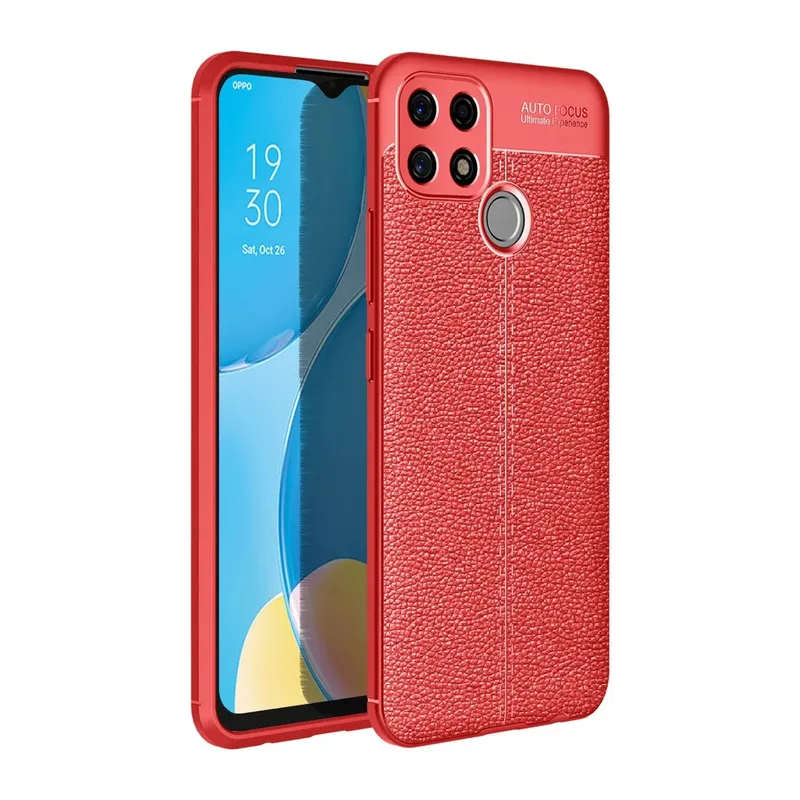 Oppo A15 Kılıf Auto Focus Kapak - Kırmızı