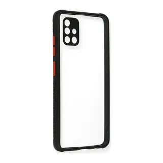 Samsung Galaxy A71 Kılıf Miami Şeffaf Silikon - Siyah