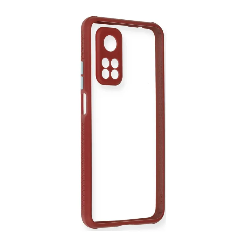 Xiaomi Mi 10T Pro Uyumlu Kılıf Miami Şeffaf Silikon - Fuşya