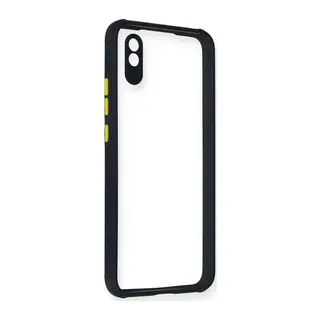 Xiaomi Redmi 9A Kılıf Miami Şeffaf Silikon - Lacivert