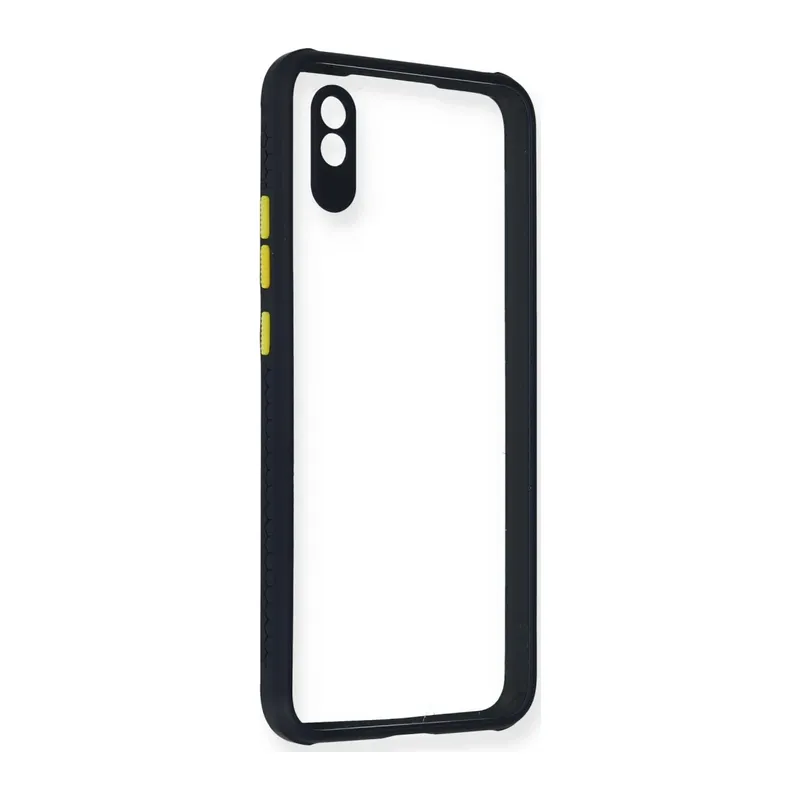 Xiaomi Redmi 9A Kılıf Miami Şeffaf Silikon - Lacivert