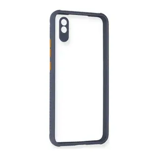 Xiaomi Redmi 9A Uyumlu Kılıf Miami Şeffaf Silikon - Gri