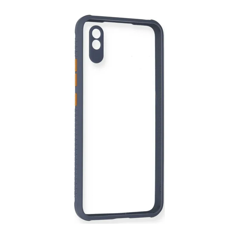 Xiaomi Redmi 9A Uyumlu Kılıf Miami Şeffaf Silikon - Gri