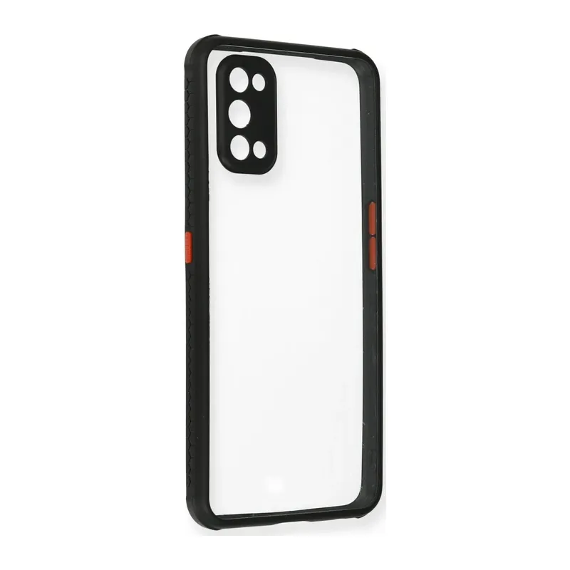 Realme 7 Pro Kılıf Miami Şeffaf Silikon - Siyah
