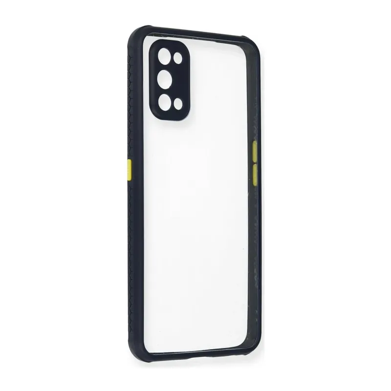 Realme 7 Pro Uyumlu Kılıf Miami Şeffaf Silikon - Lacivert