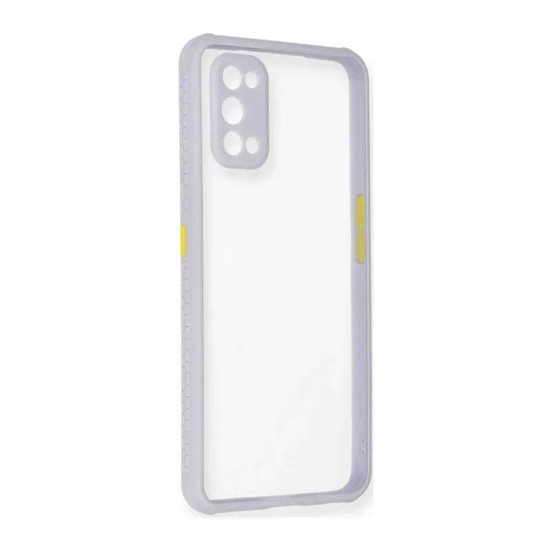 Realme 7 Pro Kılıf Miami Şeffaf Silikon - Lila