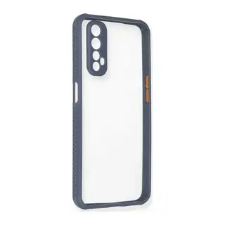 Realme 7 Kılıf Miami Şeffaf Silikon - Gri
