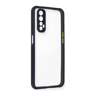 Realme 7 Kılıf Miami Şeffaf Silikon - Lacivert