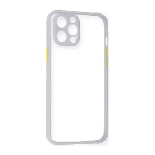 Apple iPhone 12 Pro Uyumlu Kılıf Miami Şeffaf Silikon - Lila