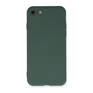 Apple iPhone 7 Uyumlu Kılıf Nano içi Kadife Silikon - Koyu Yeşil