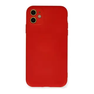 Apple iPhone 11 Kılıf Nano içi Kadife Silikon - Kırmızı