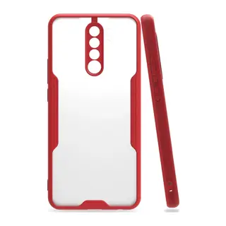 Xiaomi Redmi 9 Kılıf Platin Silikon - Kırmızı