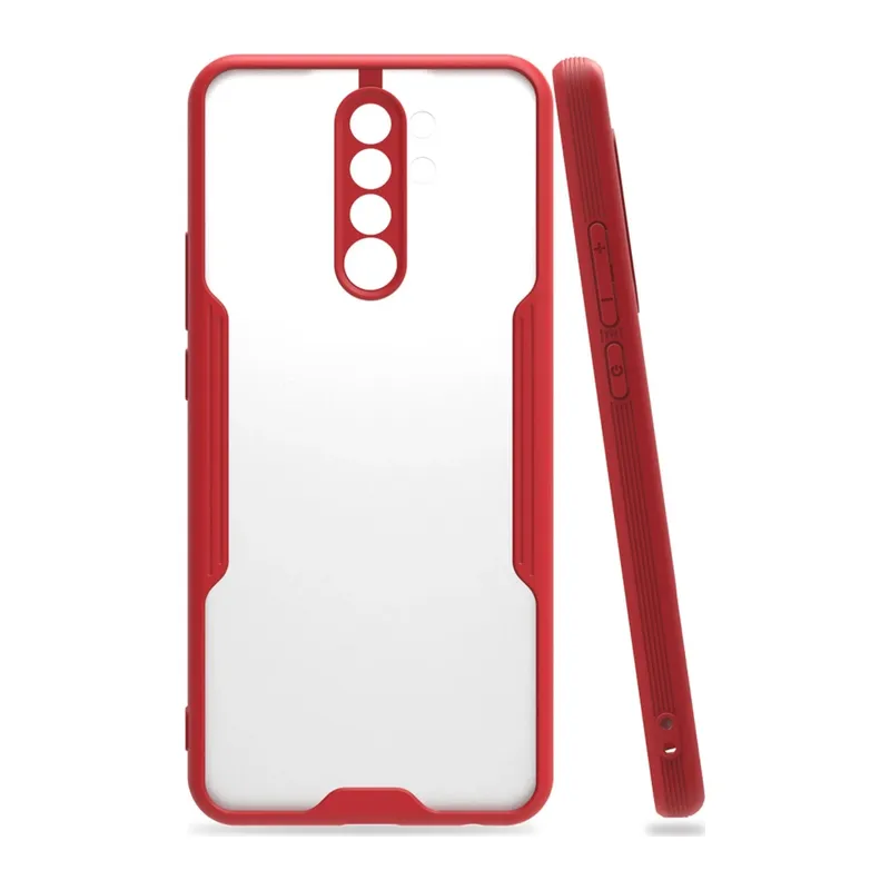 Xiaomi Redmi 9 Kılıf Platin Silikon - Kırmızı