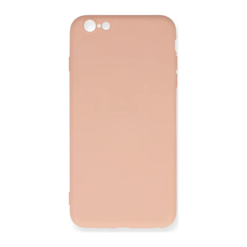 Apple iPhone 6 Plus Kılıf Nano içi Kadife Silikon - Pudra