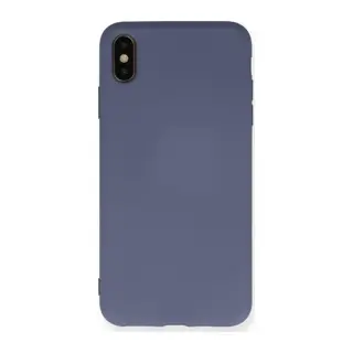 Apple iPhone XS Max Kılıf Nano içi Kadife Silikon - Gri