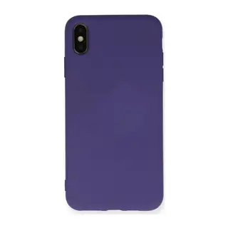 Apple iPhone XS Max Uyumlu Kılıf Nano içi Kadife Silikon - Mor