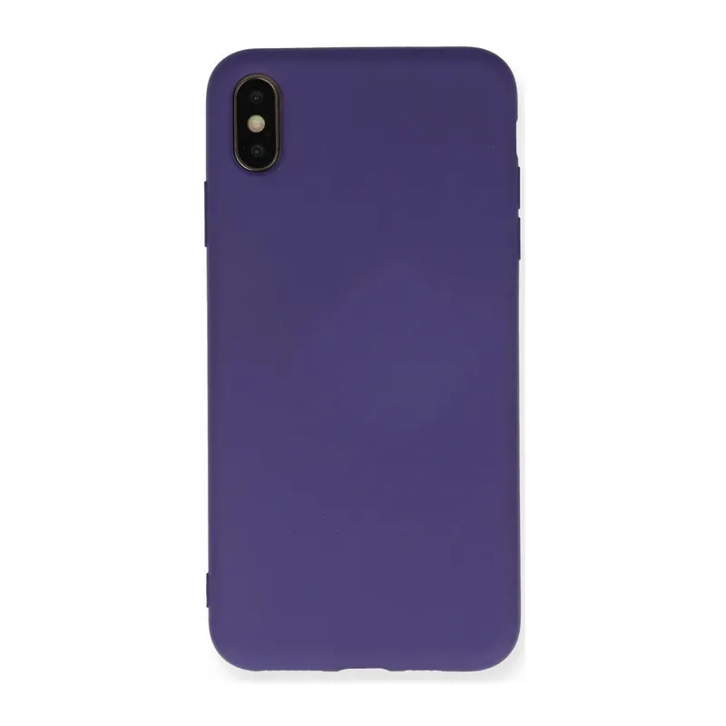 Apple iPhone XS Max Uyumlu Kılıf Nano içi Kadife Silikon - Mor