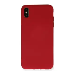 Apple iPhone XS Max Kılıf Nano içi Kadife Silikon - Kırmızı