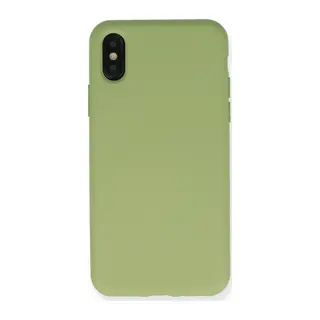 Apple iPhone XS Max Kılıf Nano içi Kadife Silikon - Yeşil