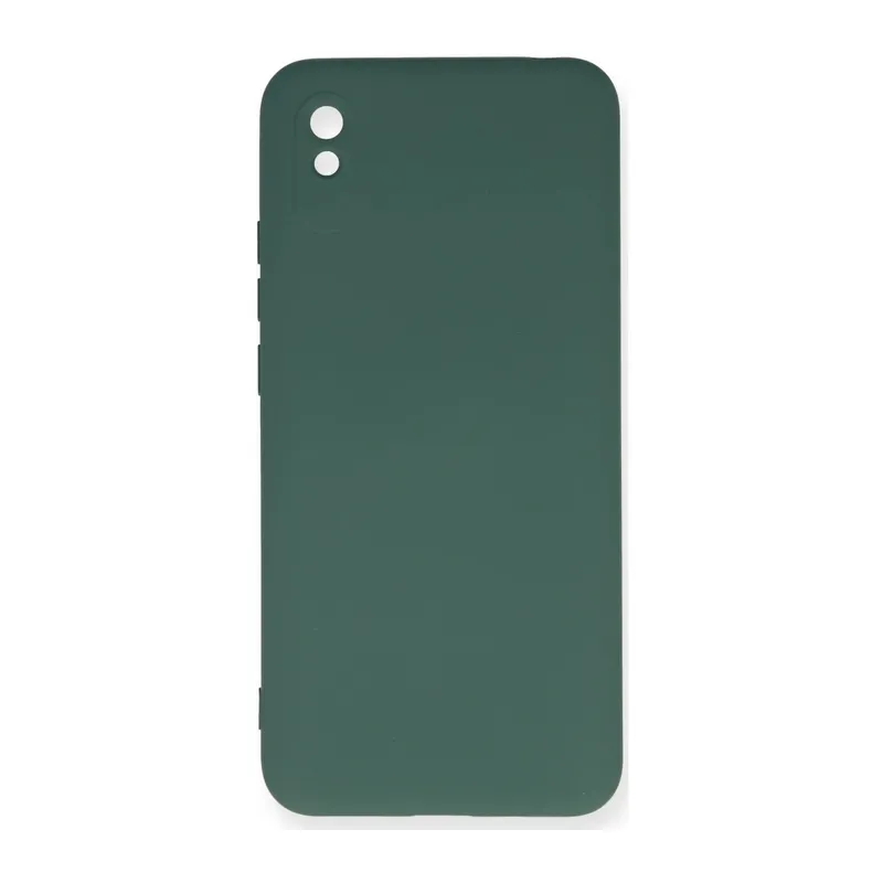 Xiaomi Redmi 9A Uyumlu Kılıf Nano içi Kadife Silikon - Koyu Yeşil