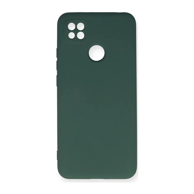 Xiaomi Redmi 9C Uyumlu Kılıf Nano içi Kadife Silikon - Koyu Yeşil
