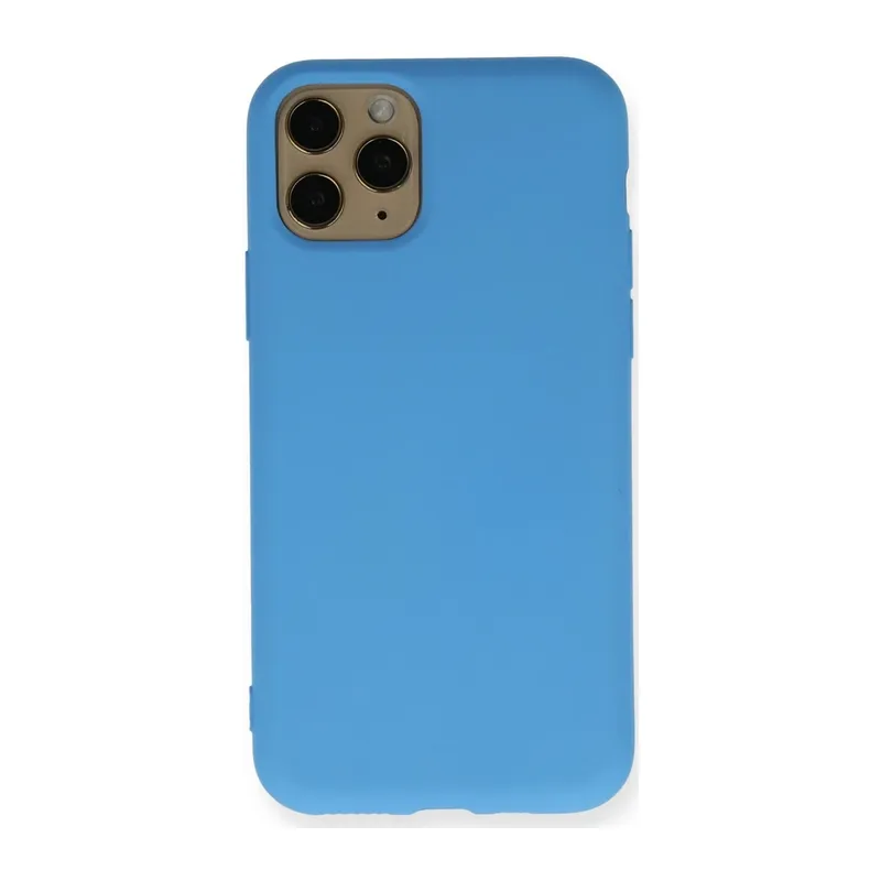 Apple iPhone 11 Pro Uyumlu Kılıf Nano içi Kadife Silikon - Mavi