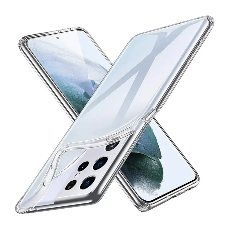 Samsung Galaxy S21 Ultra Uyumlu Kılıf Lüx Şeffaf Silikon