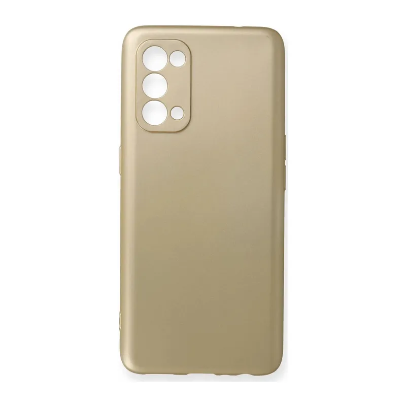 Oppo Reno 5 Uyumlu Kılıf First Silikon - Gold