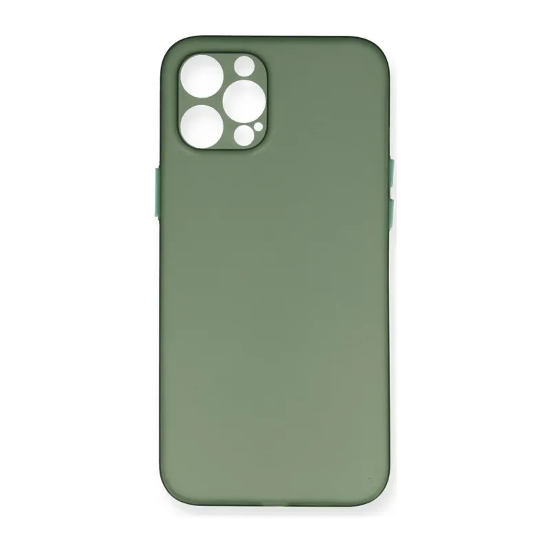 Apple iPhone 12 Pro Max Uyumlu Kılıf PP Ultra İnce Kapak - Yeşil