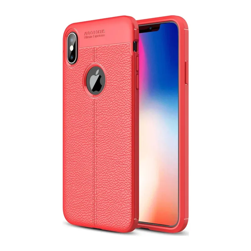 Apple iPhone XS Max Uyumlu Kılıf Auto Focus Kapak - Kırmızı