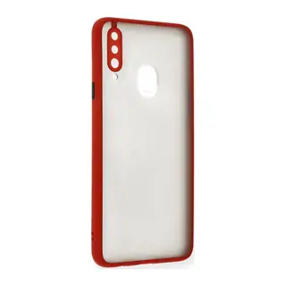 Samsung Galaxy A20S Uyumlu Kılıf Montreal Silikon Kapak - Kırmızı