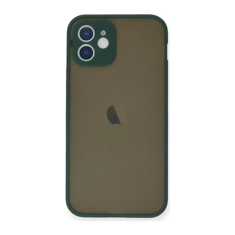 Apple iPhone 12 Mini Uyumlu Kılıf Montreal Silikon Kapak - Yeşil