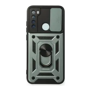 Xiaomi Redmi Note 8 Uyumlu Kılıf Pars Lens Yüzüklü Silikon - Yeşil
