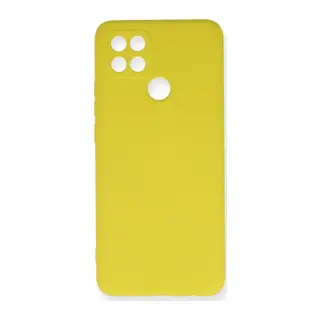 Oppo A15 Uyumlu Kılıf Nano içi Kadife Silikon - Sarı