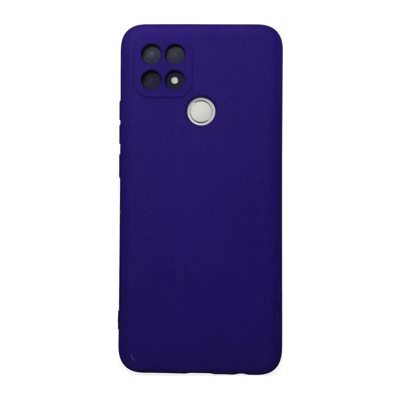 Oppo A15 Kılıf Nano içi Kadife Silikon - Mor