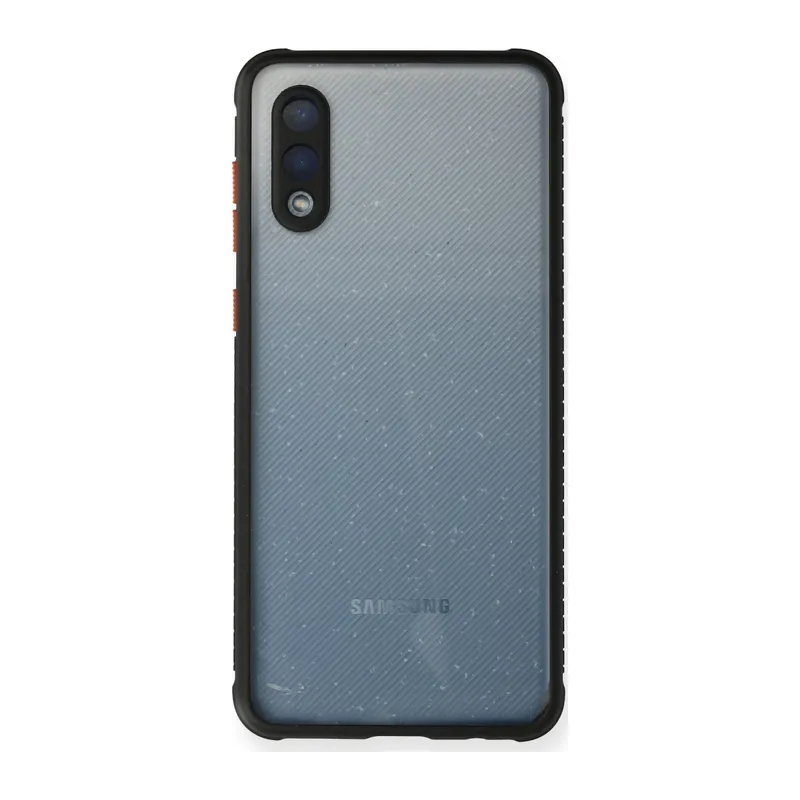 Samsung Galaxy A02 Uyumlu Kılıf Miami Şeffaf Silikon - Siyah