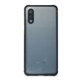 Samsung Galaxy A02 Uyumlu Kılıf Miami Şeffaf Silikon - Lacivert