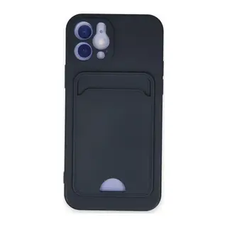 Apple iPhone 12 Uyumlu Kılıf Kelvin Kartvizitli Silikon - Lacivert