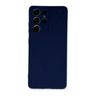 Samsung Galaxy S21 Ultra Kılıf Nano içi Kadife Silikon - Lacivert