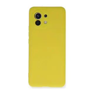 Xiaomi Mi 11 Uyumlu Kılıf Nano içi Kadife Silikon - Sarı