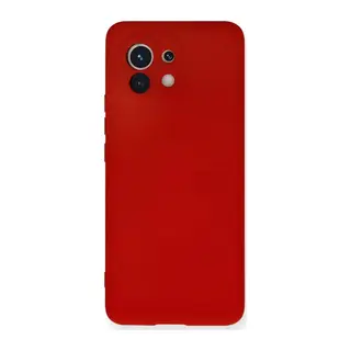 Xiaomi Mi 11 Uyumlu Kılıf Nano içi Kadife Silikon - Kırmızı