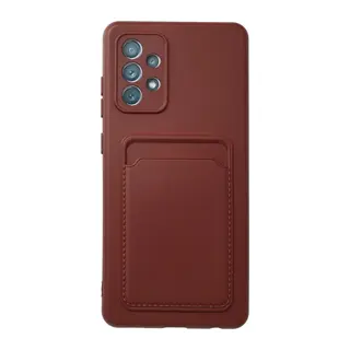 Samsung Galaxy A32 Kılıf Kelvin Kartvizitli Silikon - Bordo