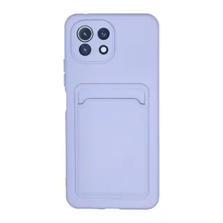 Xiaomi Mi 11 Uyumlu Kılıf Kelvin Kartvizitli Silikon - Lila