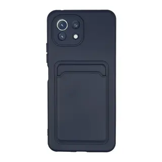 Xiaomi Mi 11 Uyumlu Kılıf Kelvin Kartvizitli Silikon - Lacivert