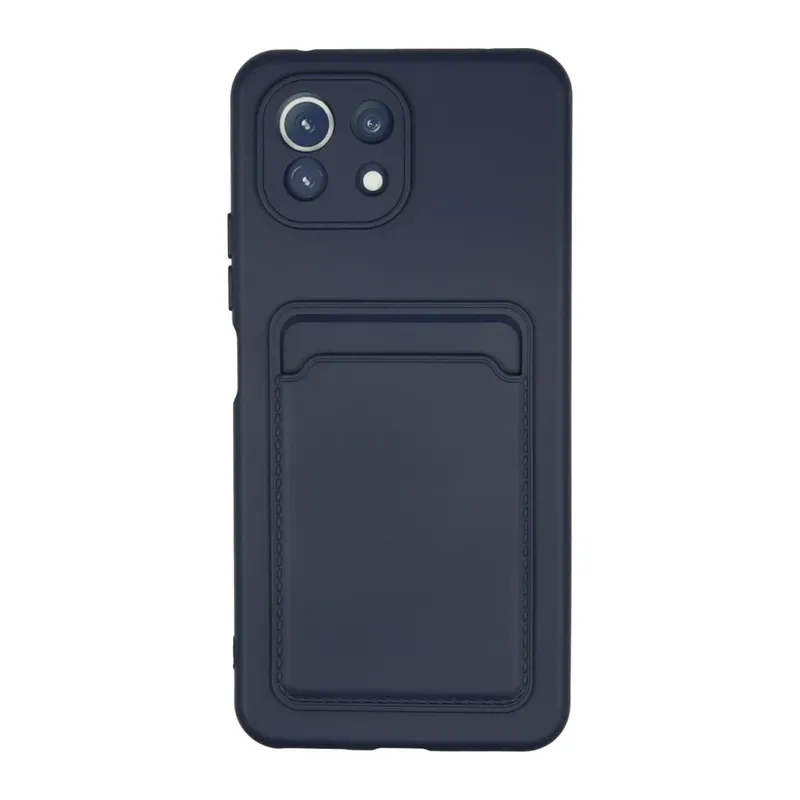 Xiaomi Mi 11 Uyumlu Kılıf Kelvin Kartvizitli Silikon - Lacivert